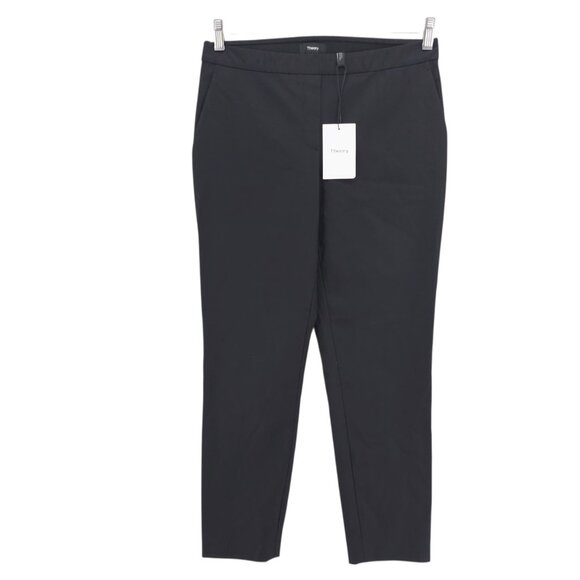 NWT THEORY Black Thaniel Approach Pull On Pants Stretch...